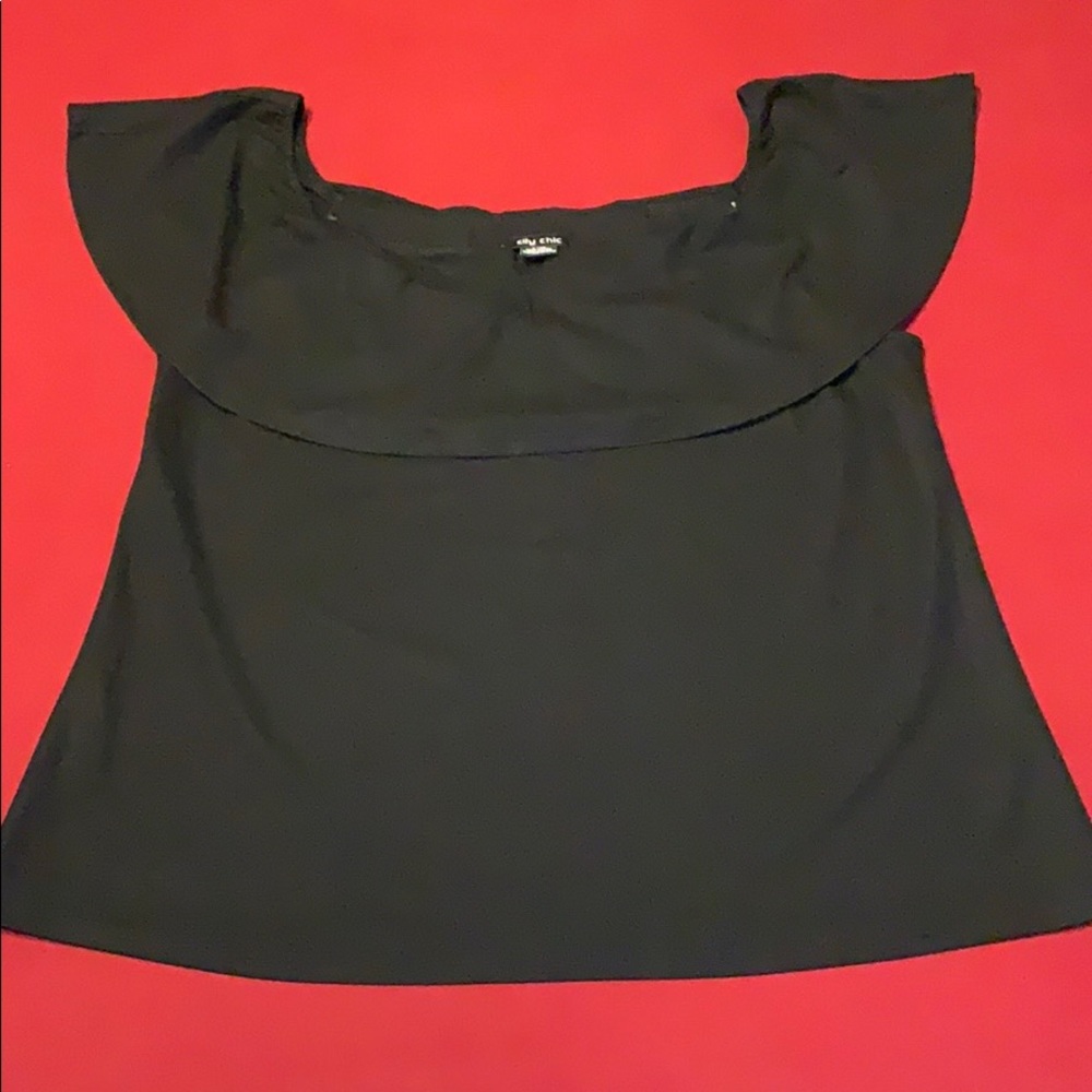 City Chic Black Top Size L/20